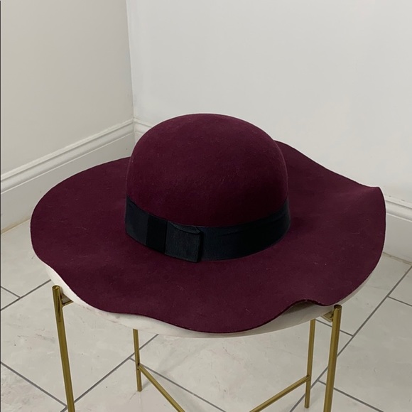 Topshop burgundy wool hat - Picture 5 of 5